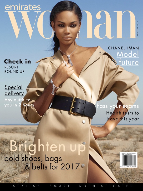 Chanel Iman on Emirates Woman January 2017 Cover