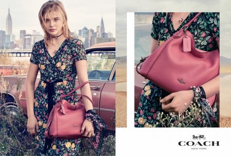 Chloe Grace Moretz Stars in Coach's Spring 2017 Campaign Actress Chloe Grace Moretz wears bold florals in Coach's spring 2017 campaign