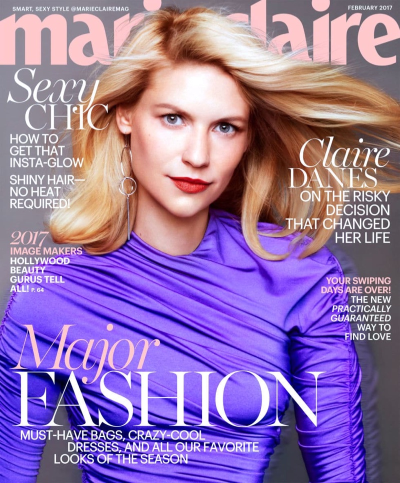 Claire Danes on Marie Claire February 2017 Cover