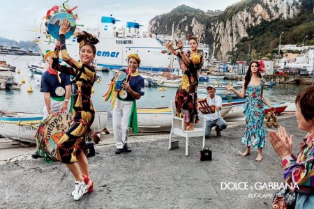 Zendaya & Thylane Blondeau Shine in Capri for Dolce & Gabbana's Spring 2017 Campaign Zendaya, Thylane Bondeau and sOnia Ben Ammar embrace colorful prints in Dolce & Gabbana’s spring 2017 campaign