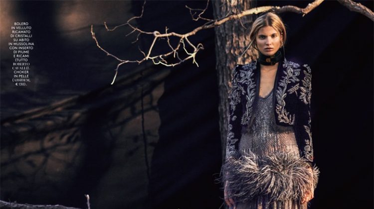 Estee Rammant Poses in Modern Gothic Style for Grazia Italy