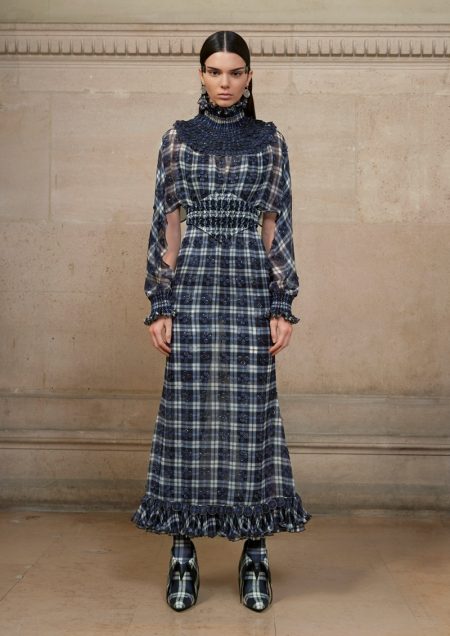 Kendall Jenner wears plaid gown from Givenchy Haute Couture’s spring 2017 collection