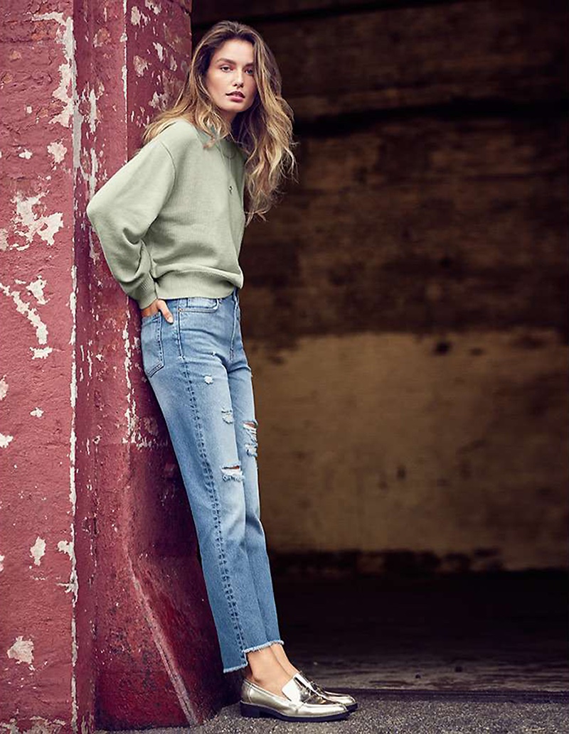 H&M Knit Sweater and Straight Regular Relaxed Jeans