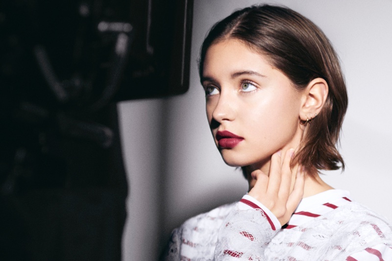 Iris Law behind-the-scenes at Burberry Beauty campaign