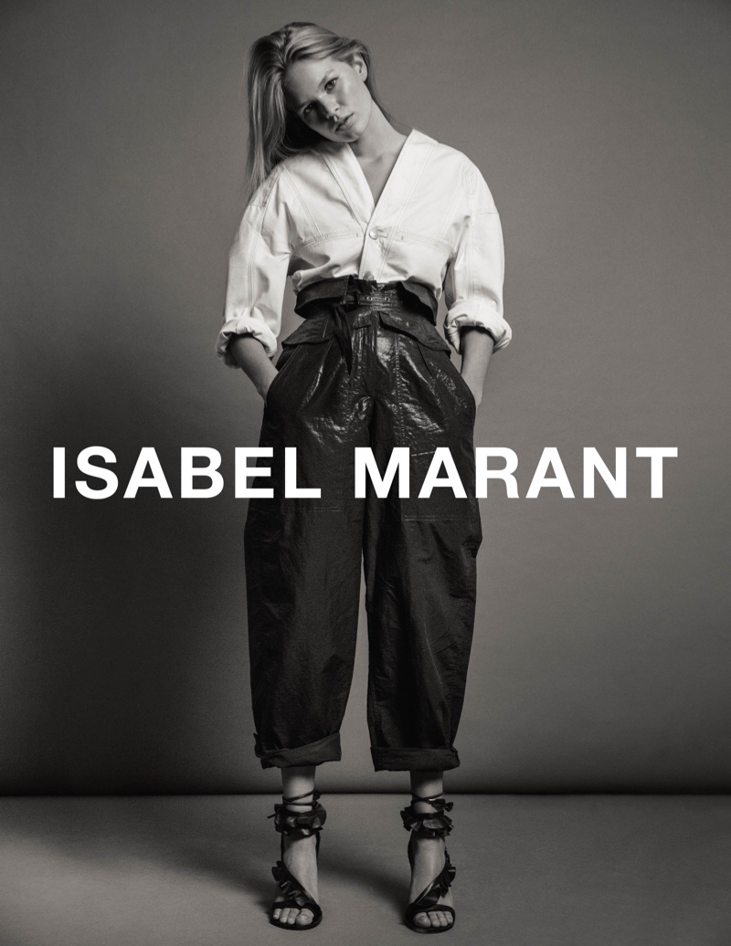 Isabel Marant features blouse and high-waist trousers in spring 2017 ad campaign