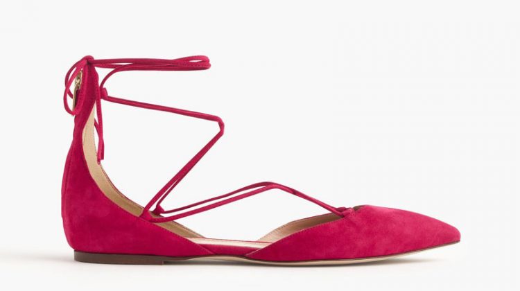 Wish List: J. Crew’s Super Cute Suede Lace-Up Flats