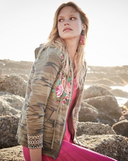 7 Bohemian Chic Styles from Johnny Was JWLA for Johnny Was Dorana Embroidered Camo Hoodie
