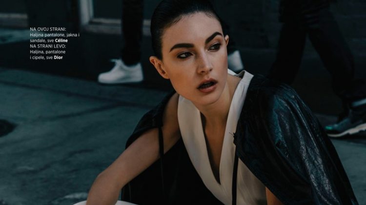Jacquelyn Jablonski Covers Up in Winter Outerwear for BAZAAR Serbia