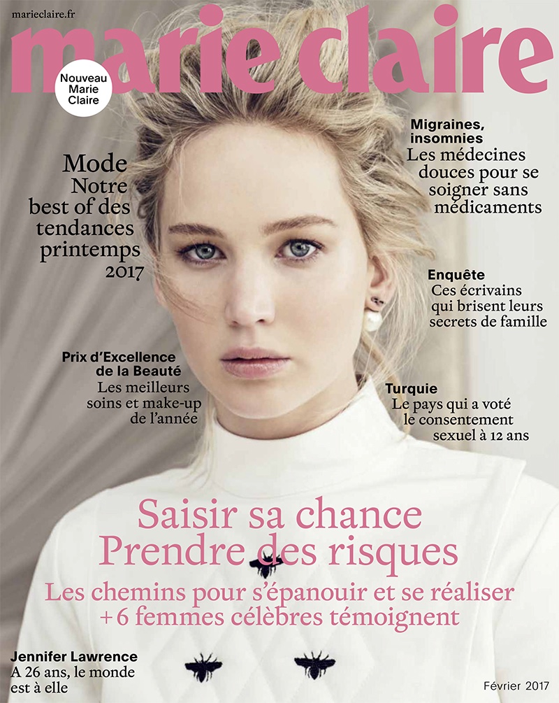 Jennifer Lawrence on Marie Claire France February 2017 Cover