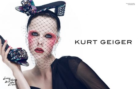 Edie Campbell Gets Opulent in Kurt Geiger’s Spring 2017 Campaign Kurt Geiger features Kascade Brocade Mules in spring-summer 2017 campaign