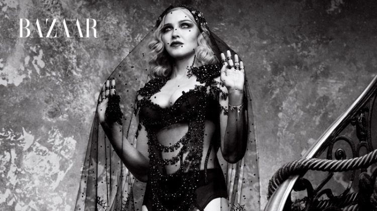 Madonna Wears Racy Lingerie Looks for Harper’s Bazaar Cover Shoot
