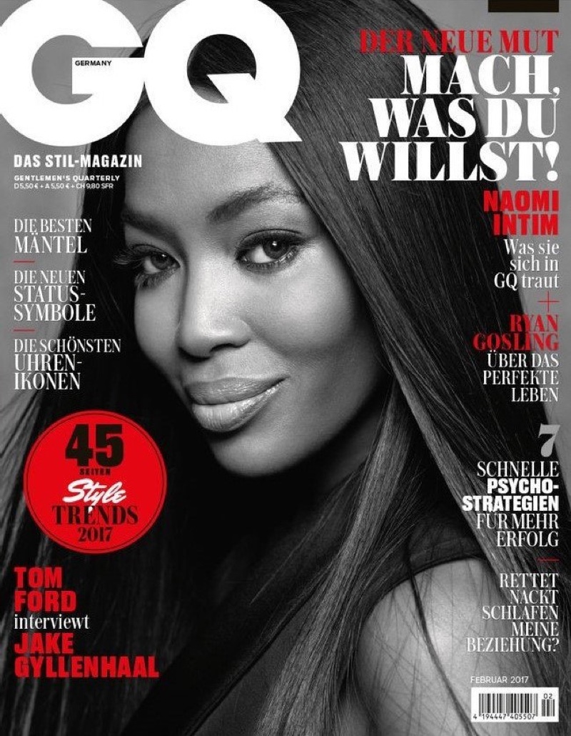 Naomi Campbell on GQ Germany February 2017 Cover