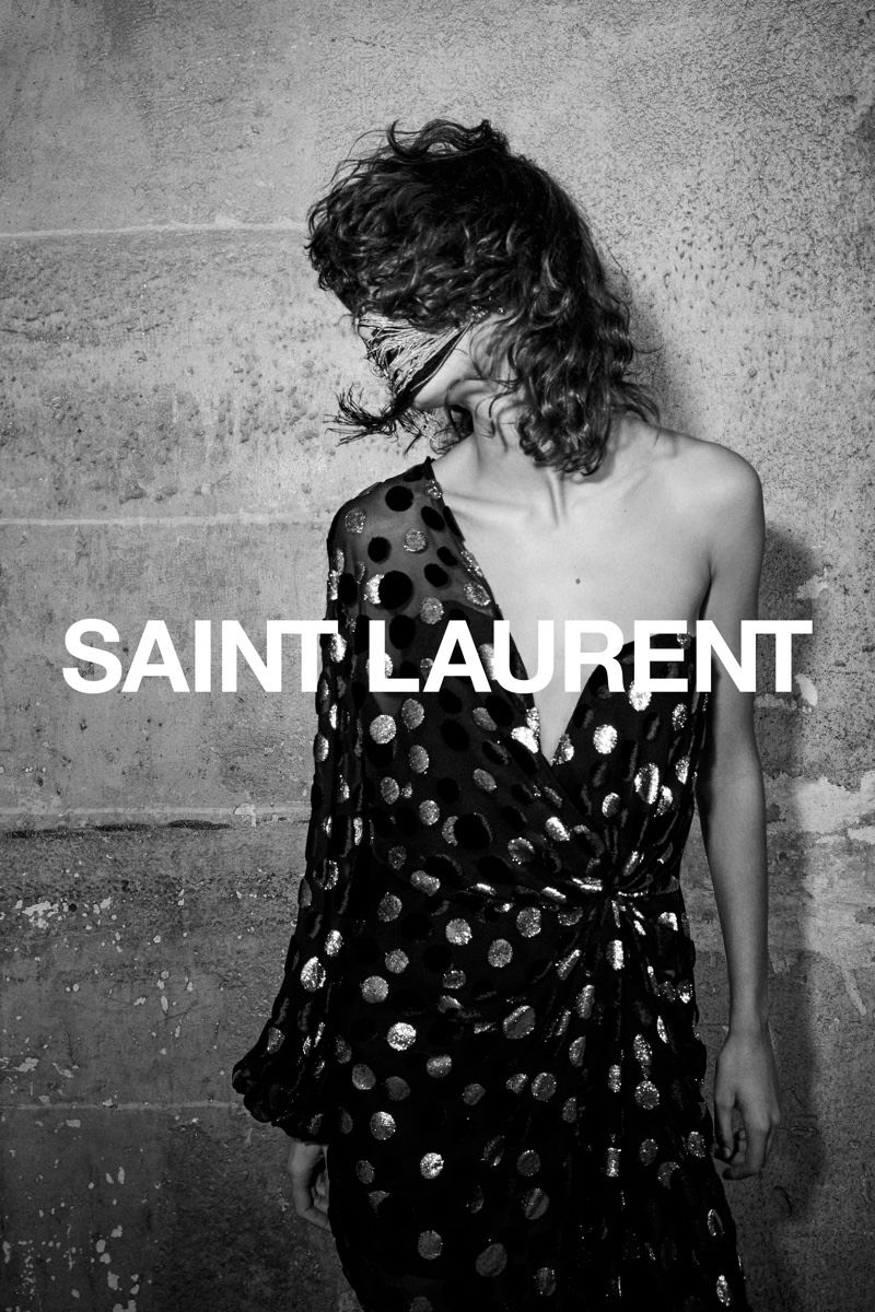 Mica Arganaraz stars in Saint Laurent's spring-summer 2017 campaign