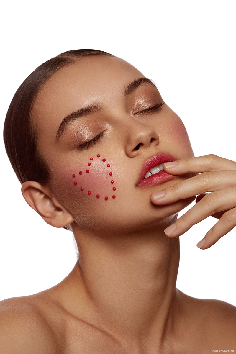 Sophia Tatum stars in Valentine's Day inspired beauty shoot. Photo: Beth Sternbaum