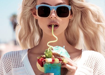 Wildfox's Sun-Kissed Spring 2017 Styles Are Retro Glam Wildfox features bi-color sunglasses for spring 2017