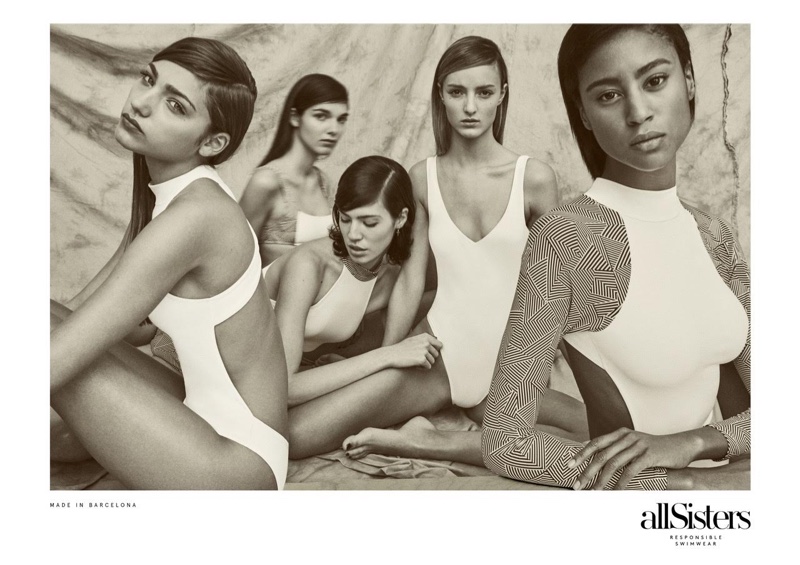 allSisters features modern swimwear cuts in summer 2017 campaign