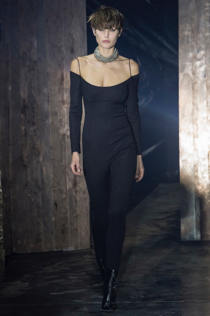Black jumpsuit from Alexander Wang’s fall-winter 2017 collection