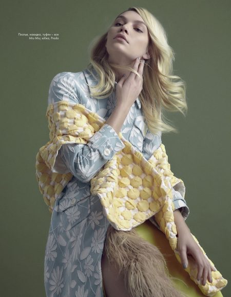 Aline Weber Stands Out in the Resort Collections for ELLE Kazakhstan