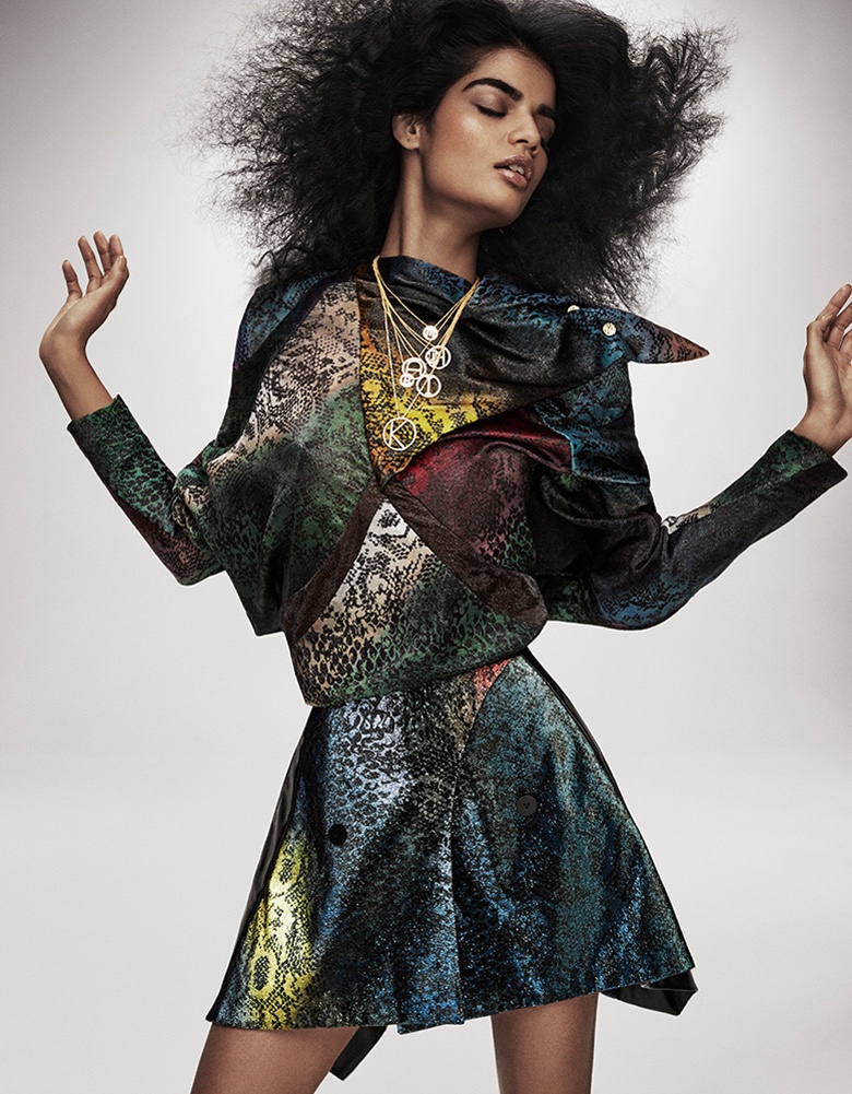 Model Bhumika Arora poses in 80's inspired looks for the fashion editorial