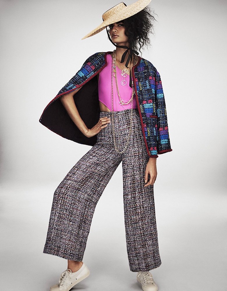 Bhumika Arora models Chanel jacket and pants