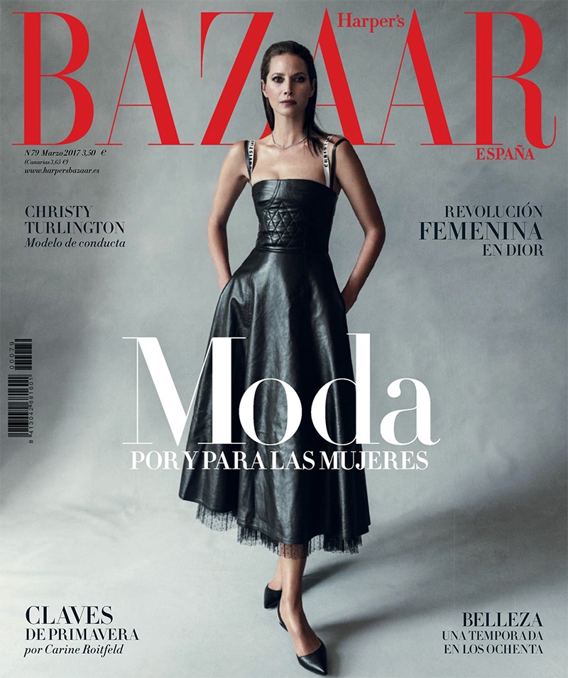 Christy Turlington on Harper's Bazaar Spain March 2017 Cover