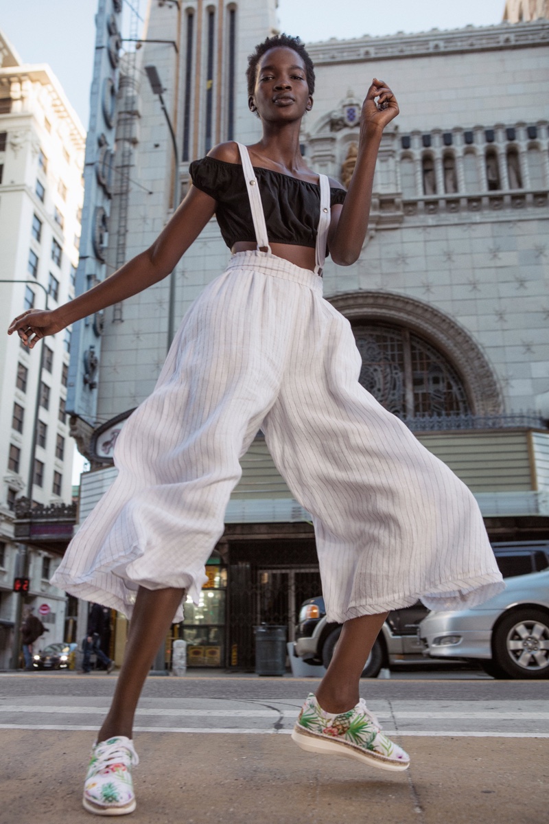 Intimately Free People Prairie Days Tiny Top, Free People Hop To It Maxi Jumper and FP Collection Jackson Sneaker