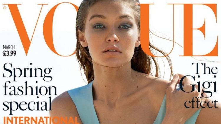 Gigi Hadid on Vogue UK March 2017 Cover