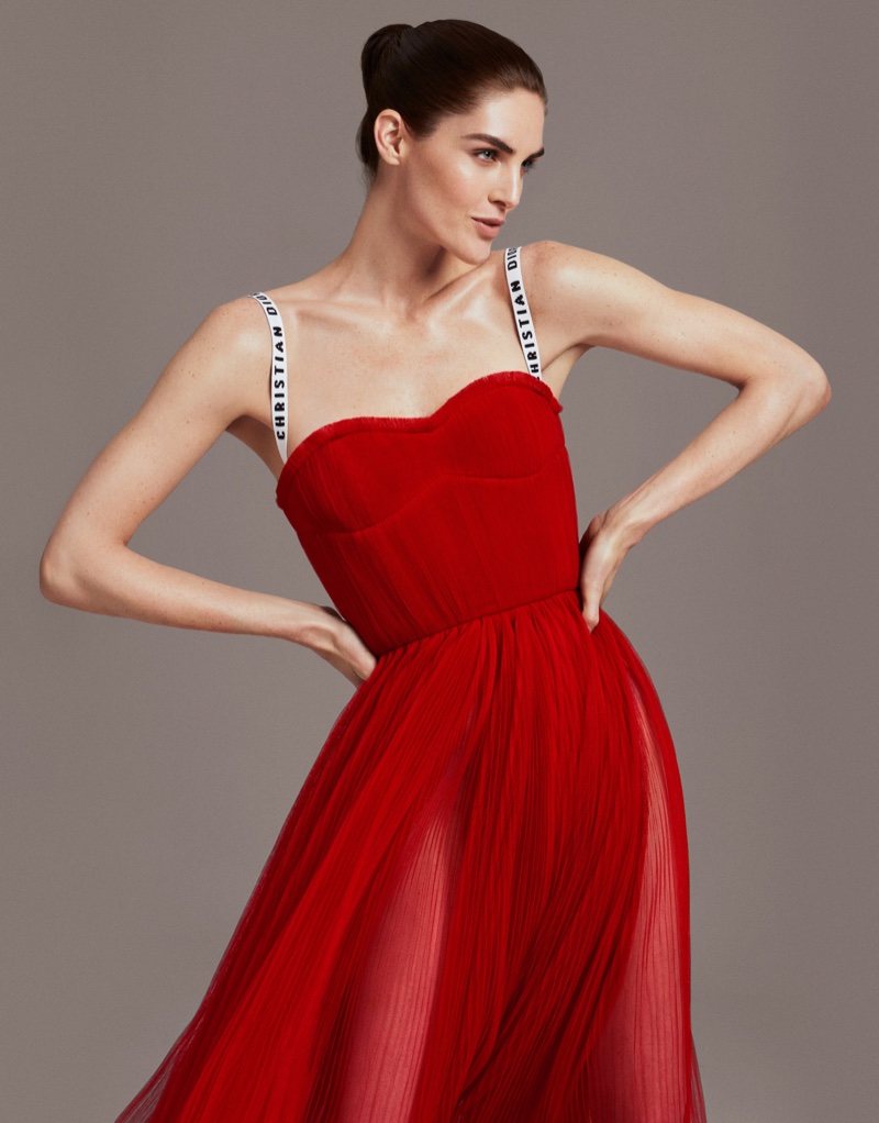 Hilary Rhoda Wows in the Spring Collections for Harper s 