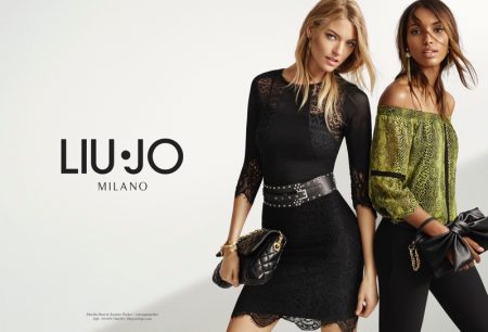 Martha Hunt & Jasmine Tookes Team Up for Liu Jo’s Spring 2017 Campaign ...