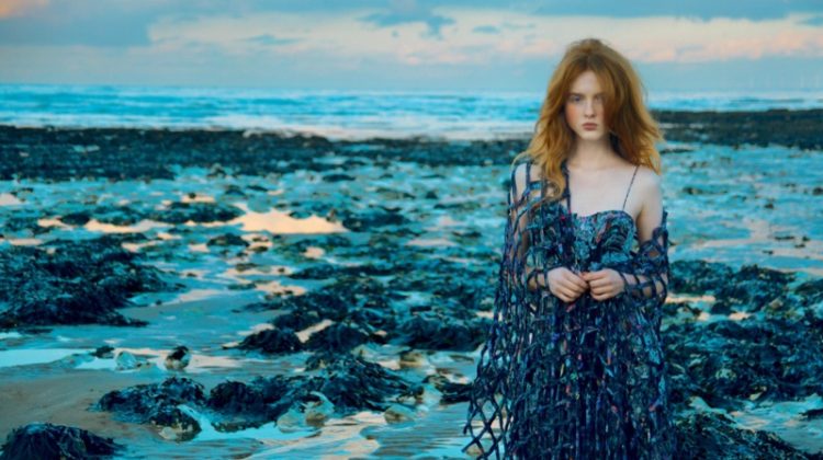 Madison Stubbington Poses in Dreamy Dresses By the Sea for BAZAAR UK