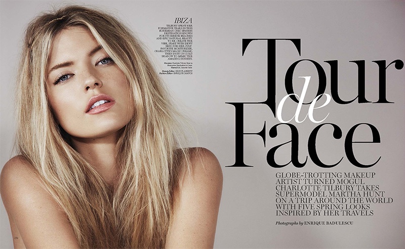 Martha Hunt stars in Marie Claire's March issue