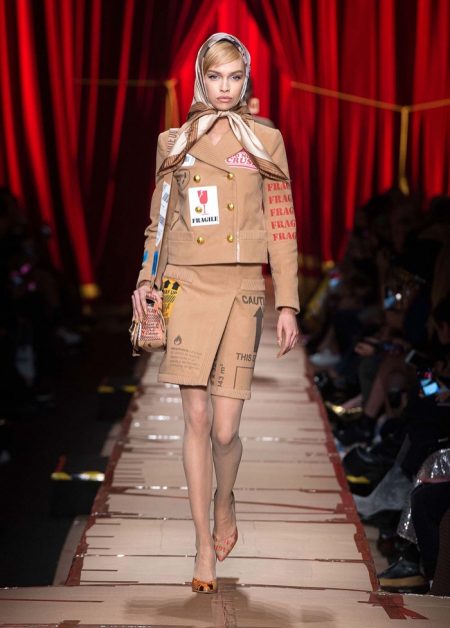 Moschino Focuses on Recycled Fashion for Fall 2017
