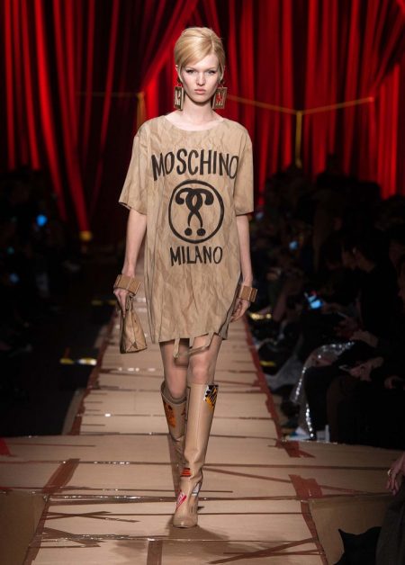 Moschino Focuses on Recycled Fashion for Fall 2017