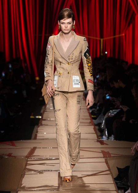 Moschino Focuses on Recycled Fashion for Fall 2017
