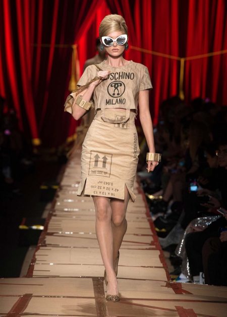 Moschino Focuses on Recycled Fashion for Fall 2017