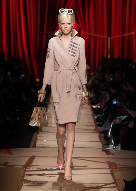 Moschino Focuses on Recycled Fashion for Fall 2017