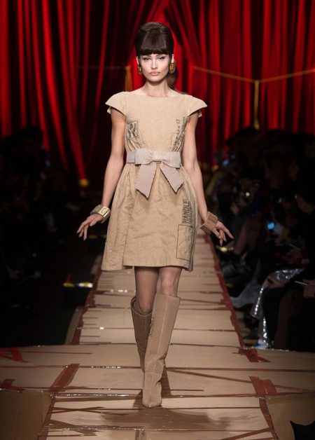 Moschino Focuses on Recycled Fashion for Fall 2017