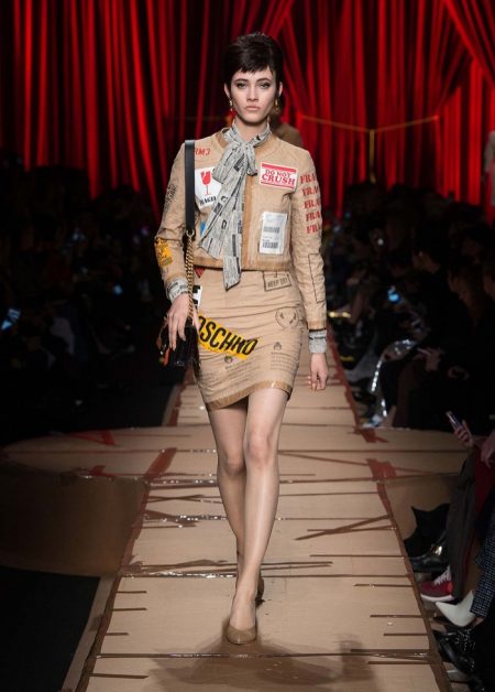 Moschino Focuses on Recycled Fashion for Fall 2017
