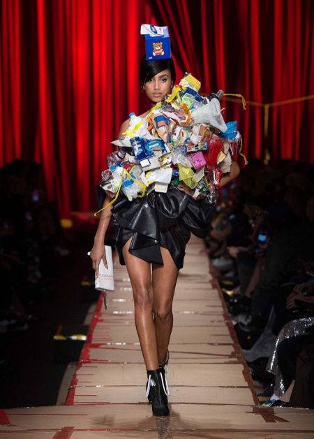 Moschino Focuses on Recycled Fashion for Fall 2017