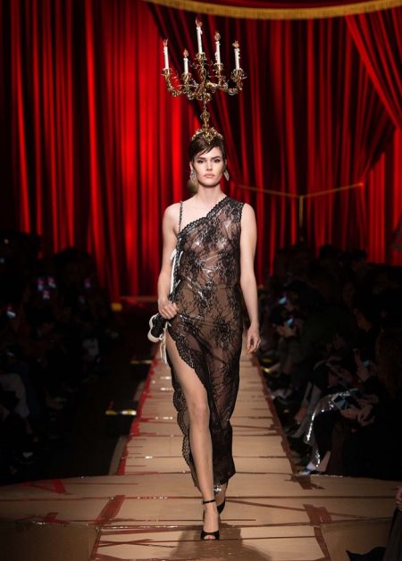 Moschino Focuses on Recycled Fashion for Fall 2017