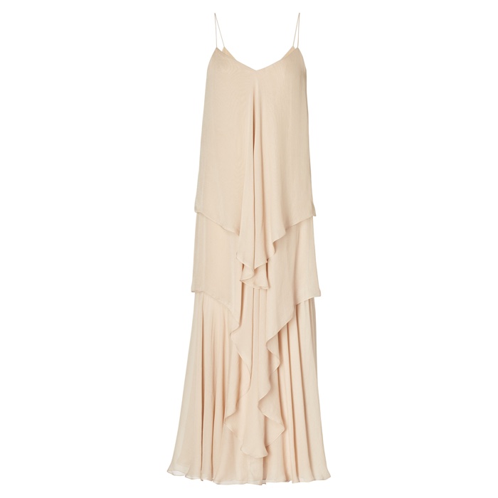 Ralph Lauren Collection Bernardine Tiered Silk Gown