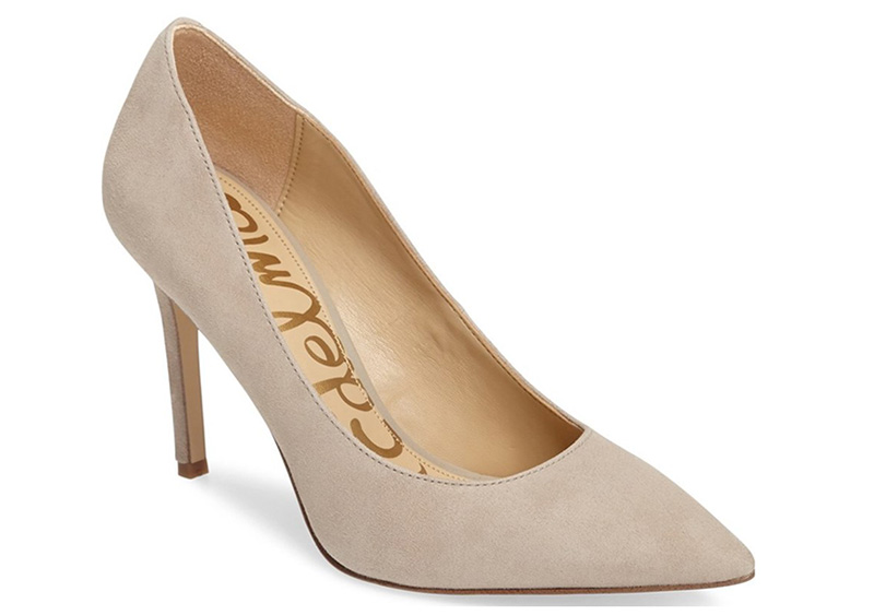 The Hazel Pointy Toe Pump  comes in a chic taupe color