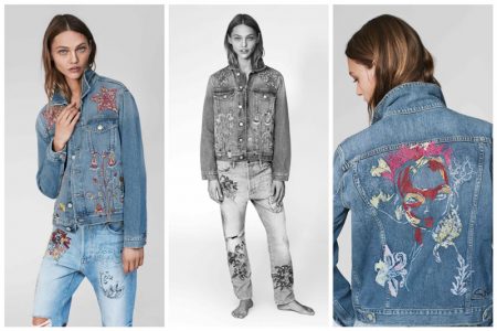 Sasha Pivovarova Shows Off Her Artistic Talent with FRAME Collaboration Sasha Pivorarova x FRAME denim collaboration