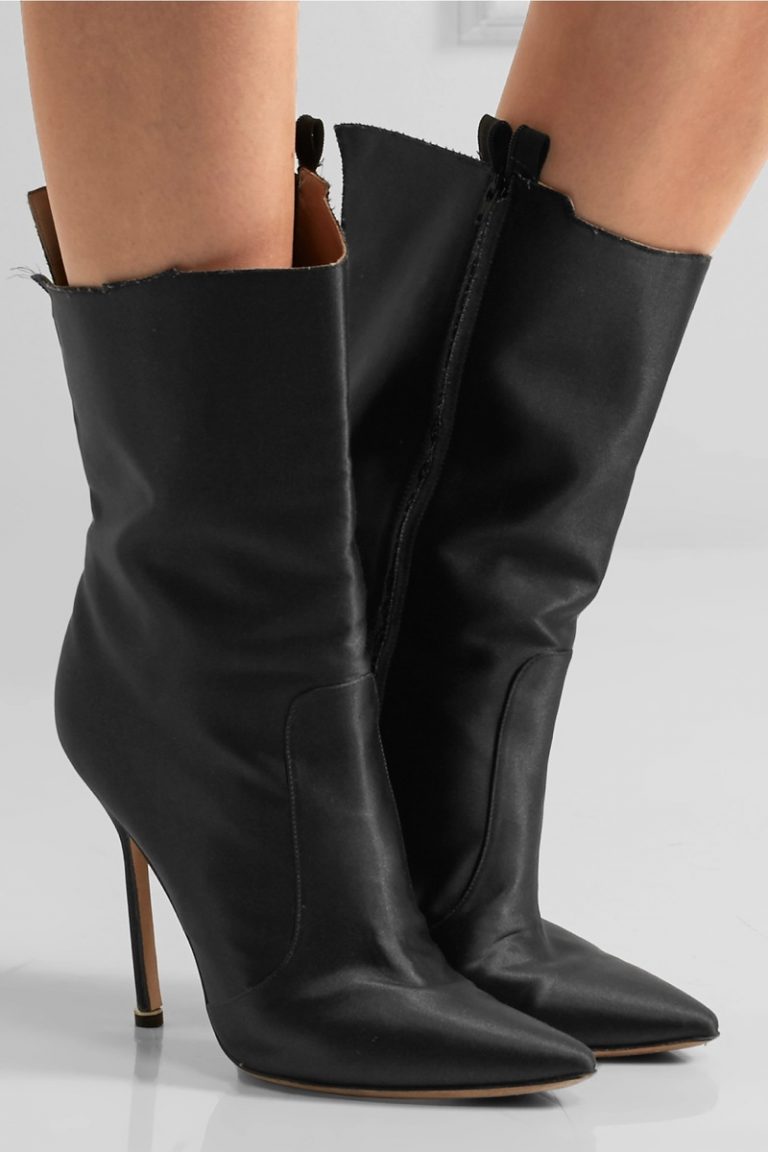 vetements x manolo blahnik satin boots