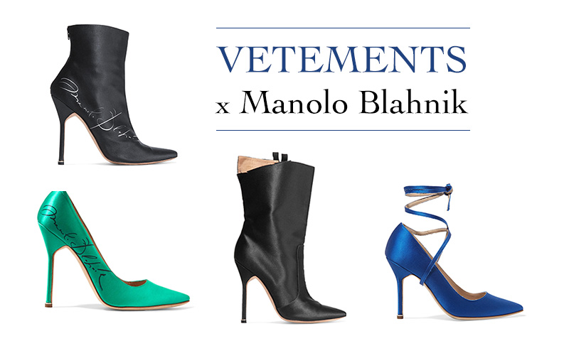 Vetements x Manolo Blahnik's shoe collaboration