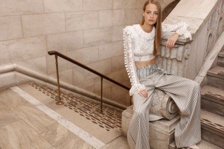 Ine Neefs Models Super Luxe Style in Zimmermann's Spring 2017 Campaign
