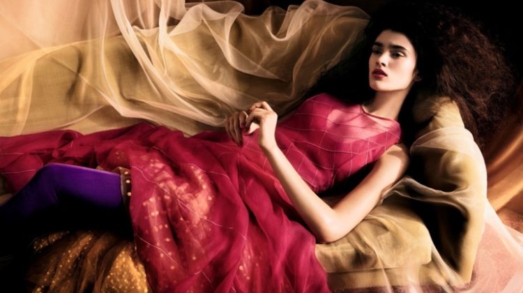 Alexandra Micu Models Dreamy Dresses & Gowns for Vogue China