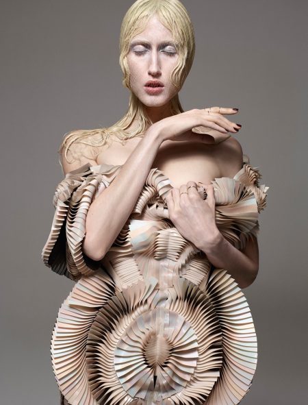 Anna Cleveland Models Avant Garde Looks in Hunger Magazine Photographed by Jean-Baptiste Mondino, Anna Cleveland wears sculptural shapes