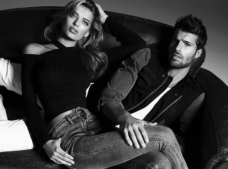 Bregje Heinen models form-fitting denim in Buffalo Jeans' spring 2017 campaign