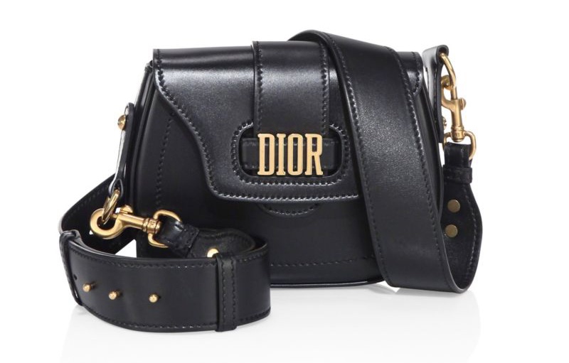 Dior Medium D-Fence Leather Saddle Bag in Black $2,700